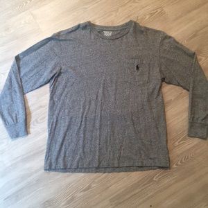 Gray polo pocket tee